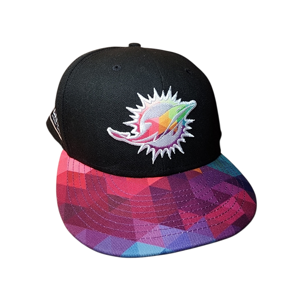 Miami Dolphins Football Cap - Size Large/XLarge - Crucial Catch Edition Hat New
